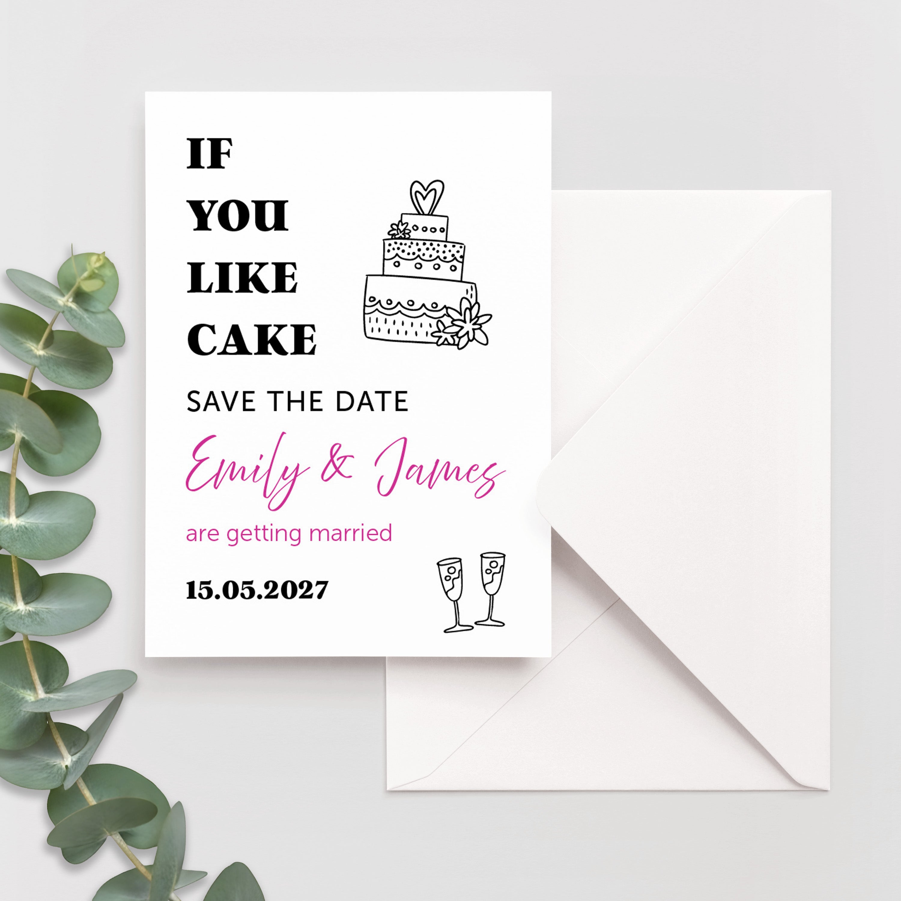 Wedding Cake Save the Date Cards