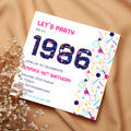 Retro 1986 Birthday invite