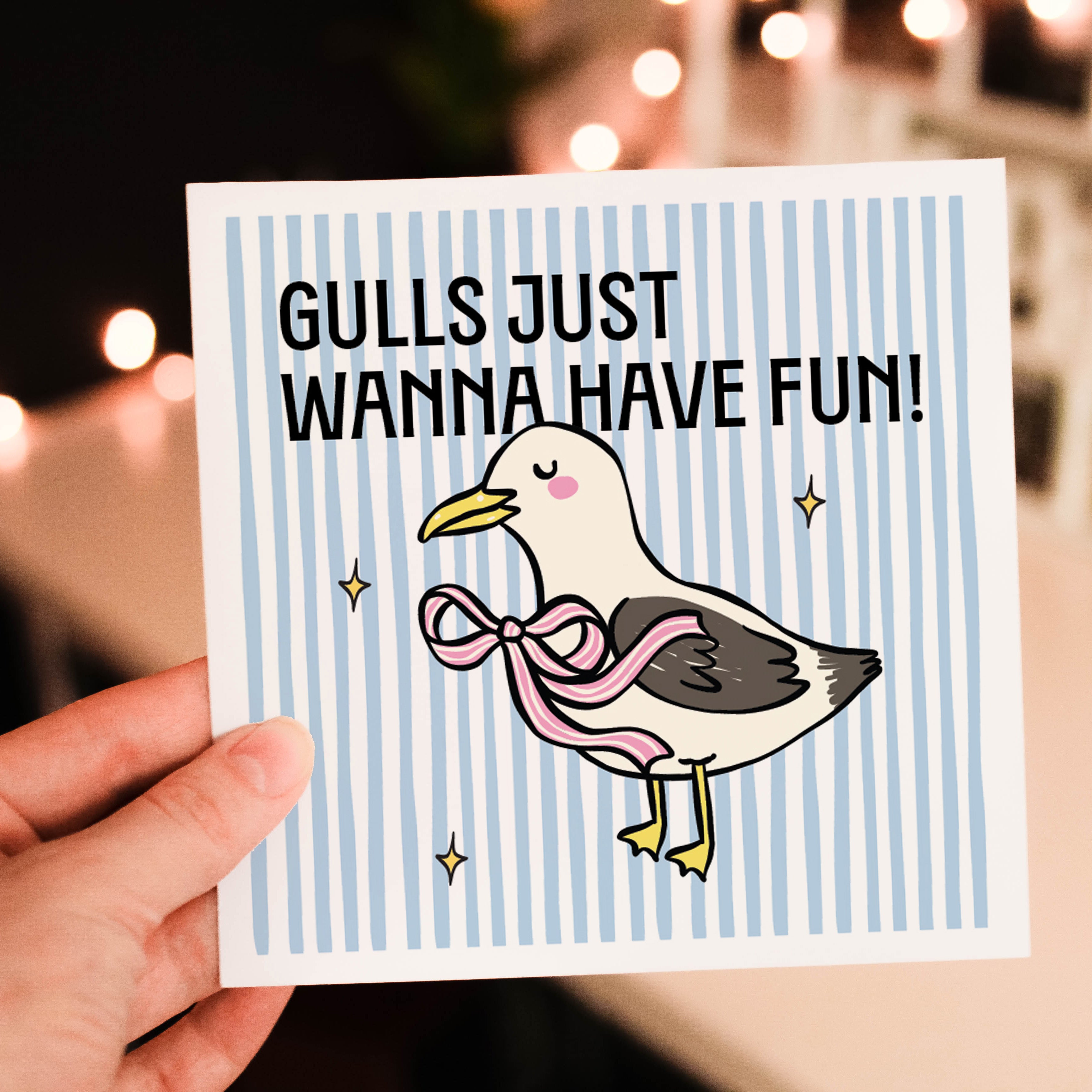 Gulls just wanna have fun! Birthday Card