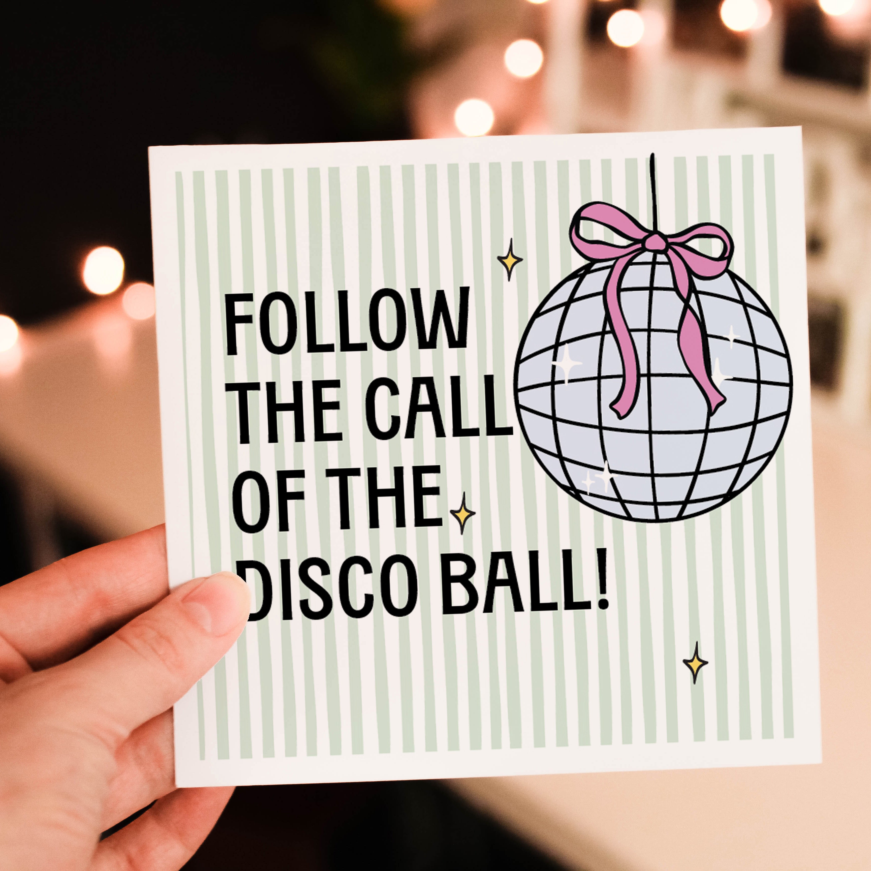 Follow the call of the Disco Ball! Birthday Card