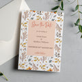 Autumn Coral Save the Date Card