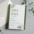 Abstract Leaf Save the Date Card