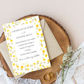 Elegant Butter Yellow Floral Wedding Invitation