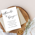 Classic Monochrome Wedding Invitation