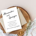 Classic Monochrome Wedding Invitation