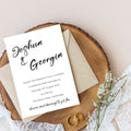 Classic Monochrome Wedding Invitation