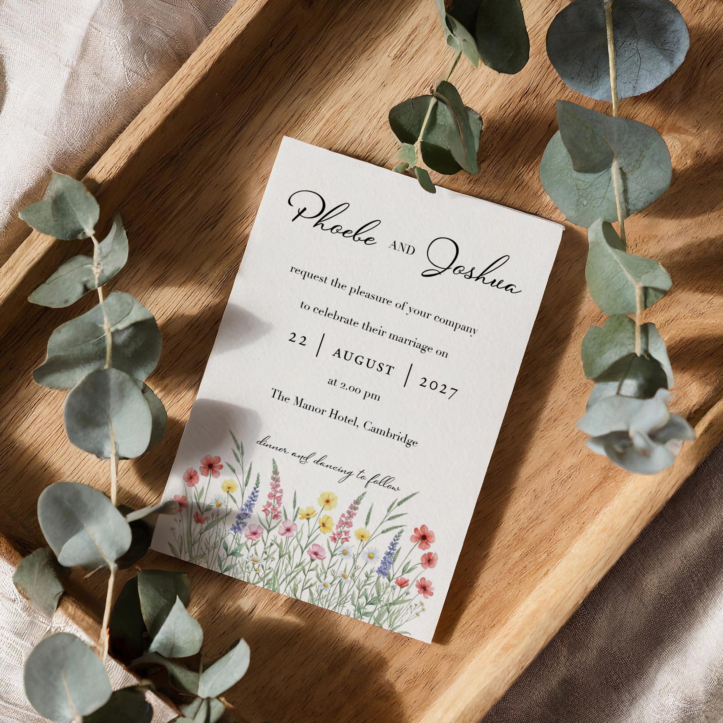 Wildflower Classic Wedding Invitation