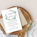 Floral Wreath Classic Wedding Invitation