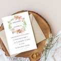Pink Lily Classic Wedding Invitation