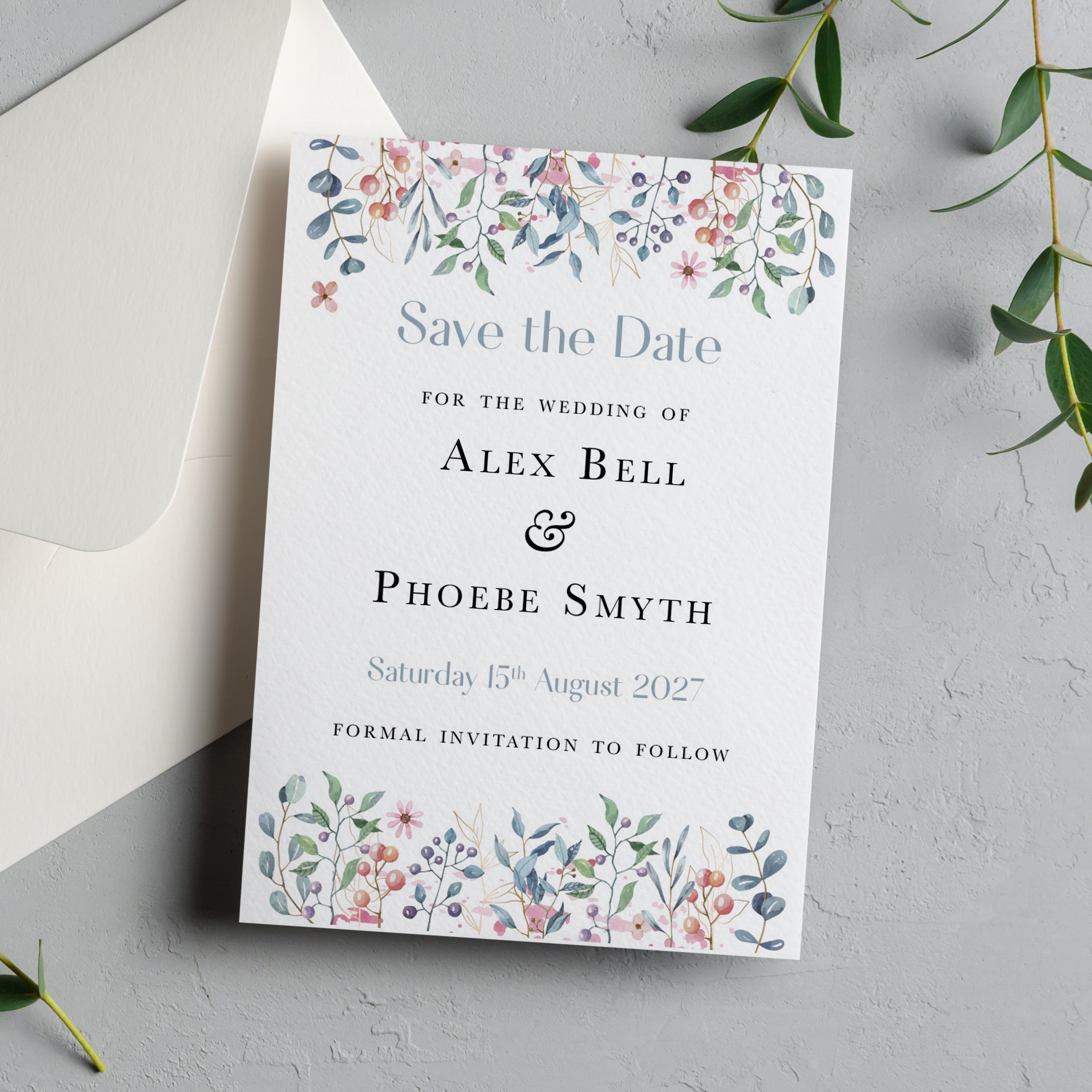 Wildflowers Save the Date Cards