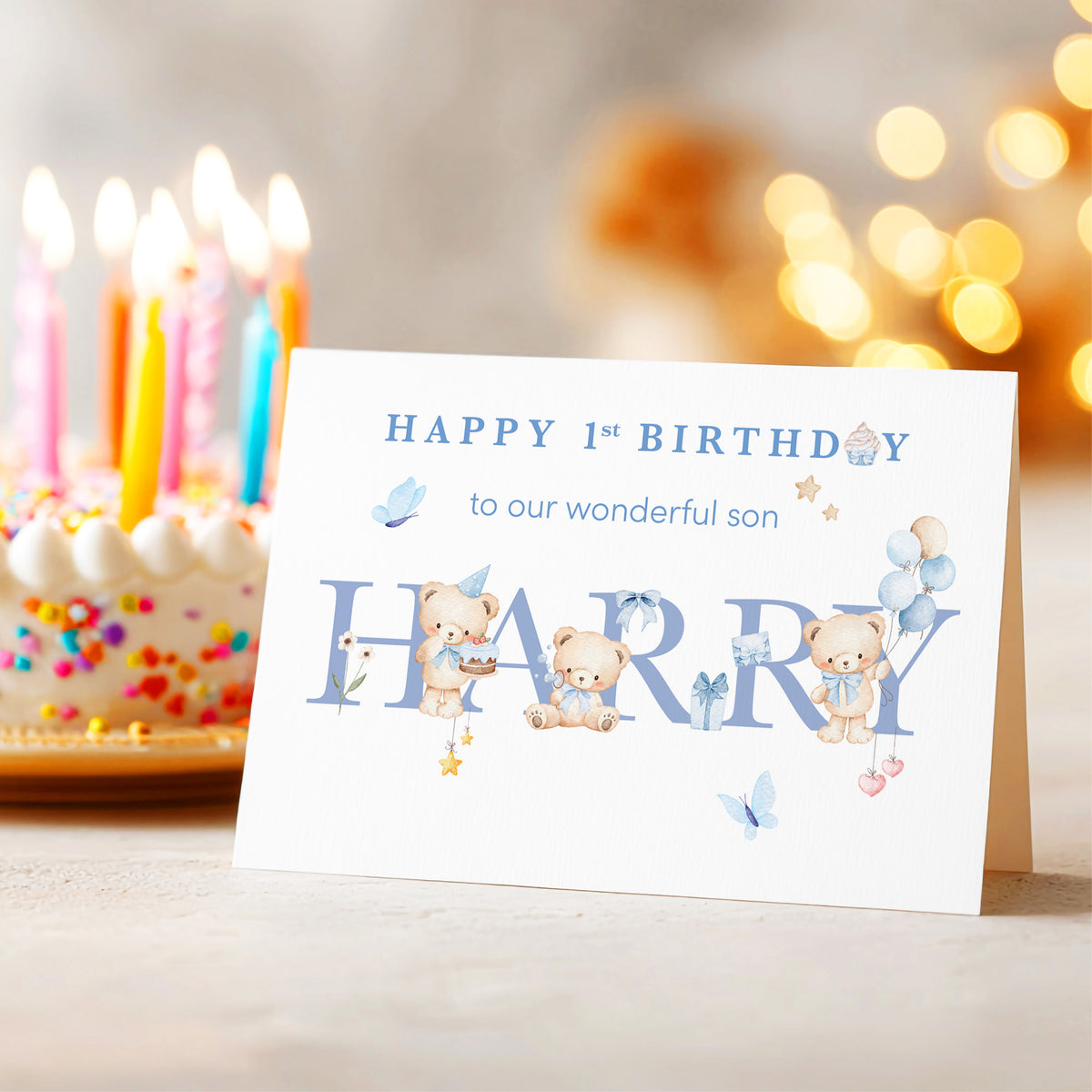 Teddy Bear Personalised Birthday Card