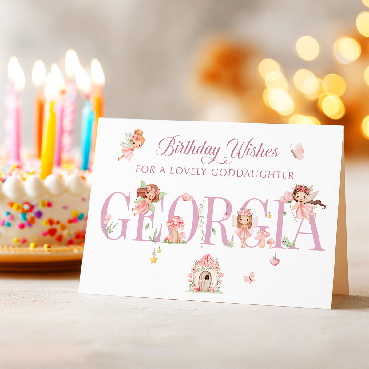 Fairy Personalised Birthday Card