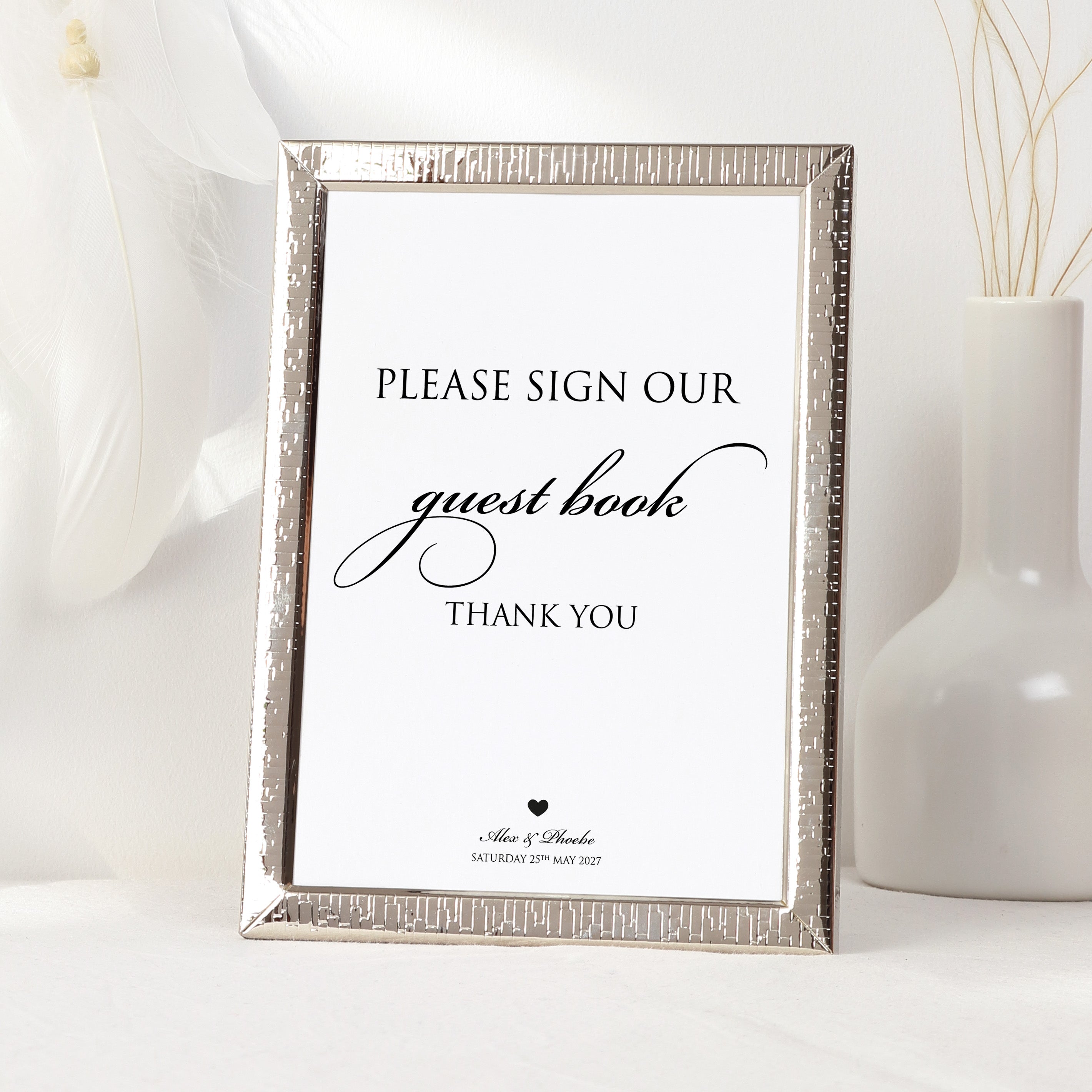 Guest Book Personalised Wedding Sign