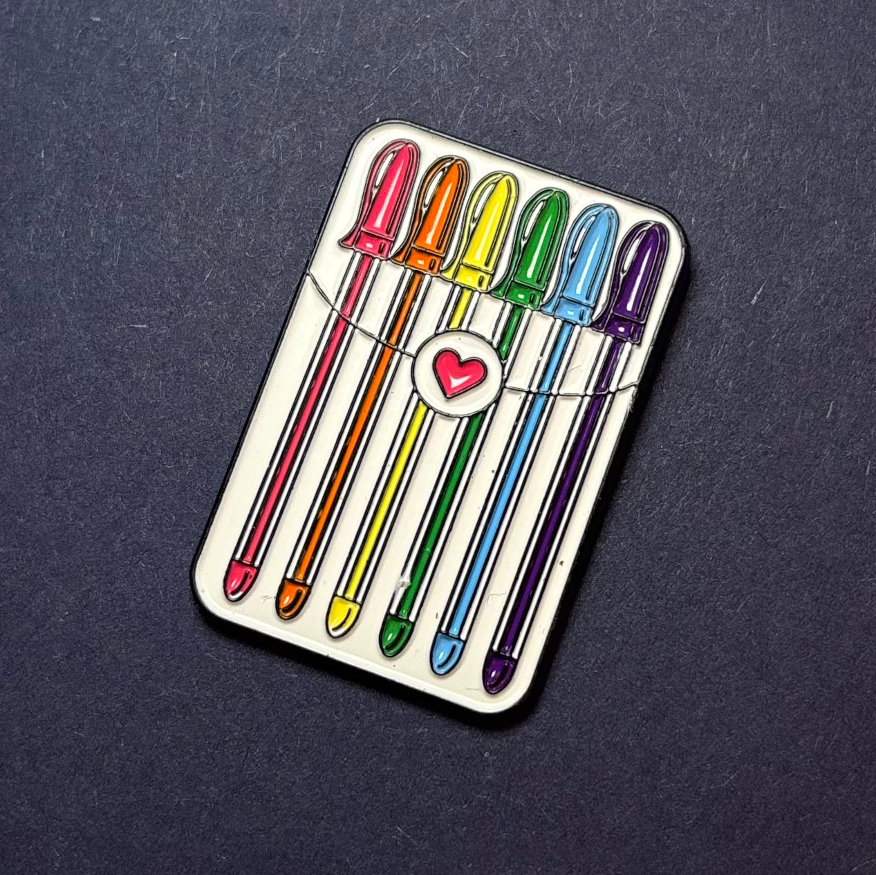 Coloured Pens Pin Badge