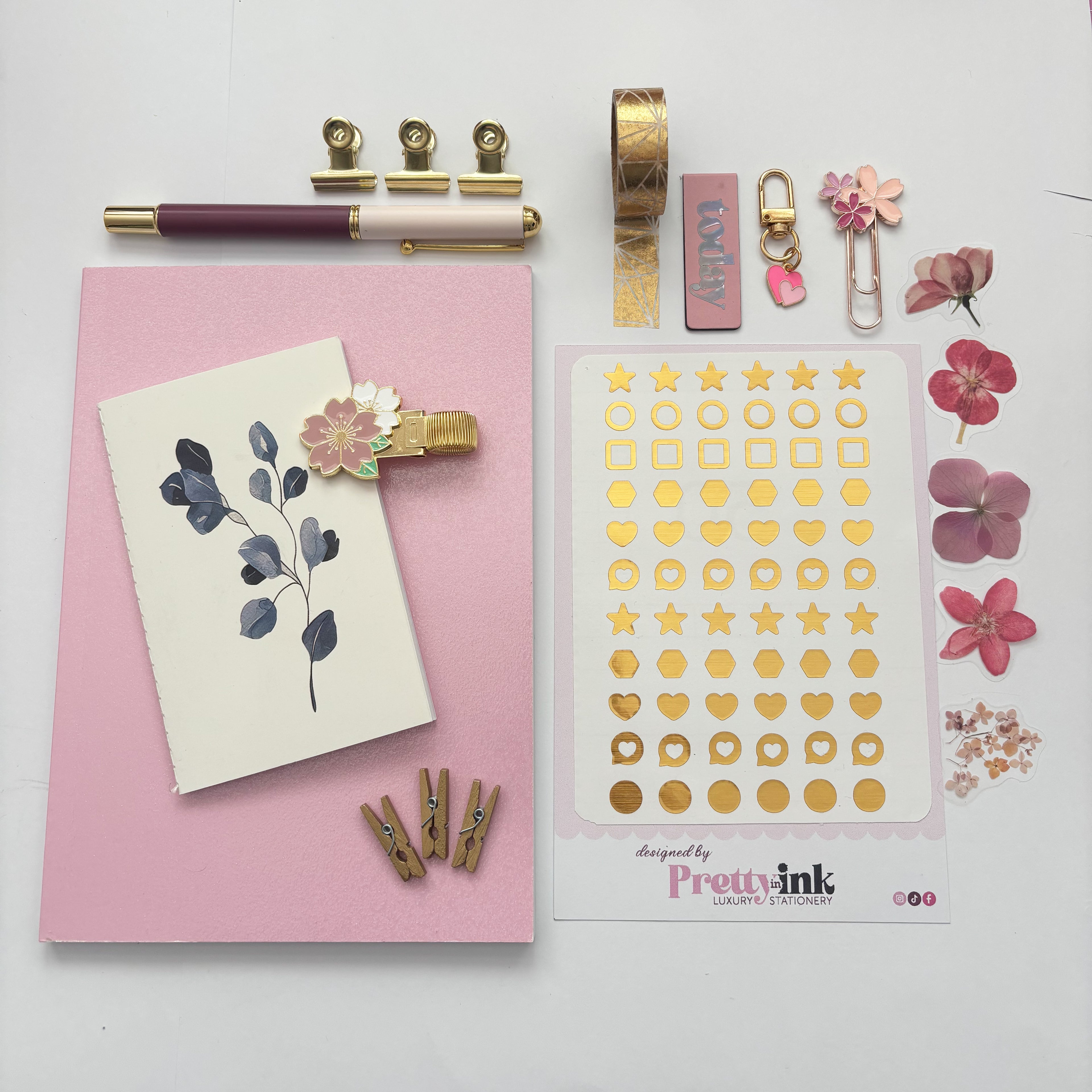 Pink & Gold Stationery Gift Box