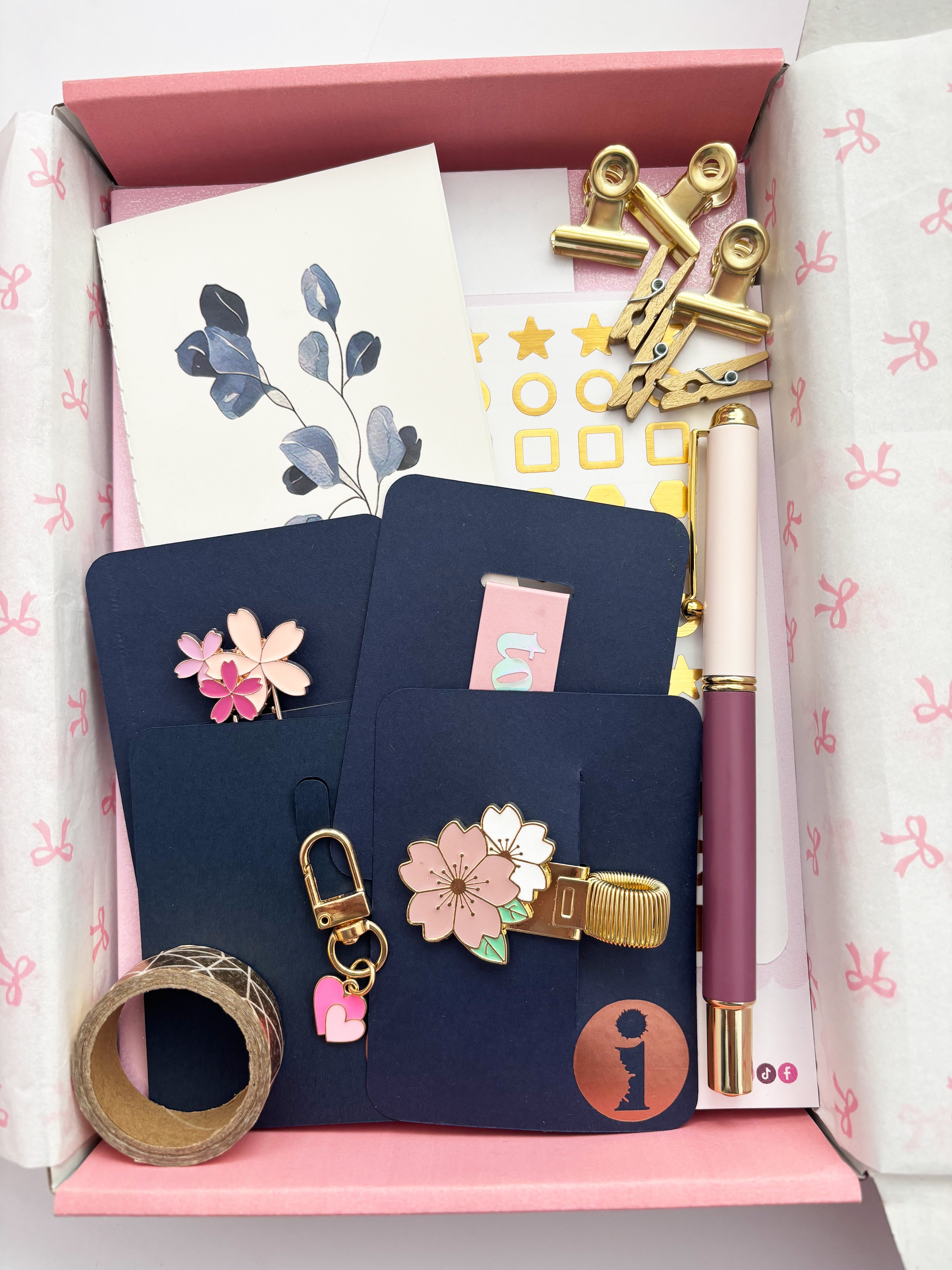 Pink & Gold Stationery Gift Box