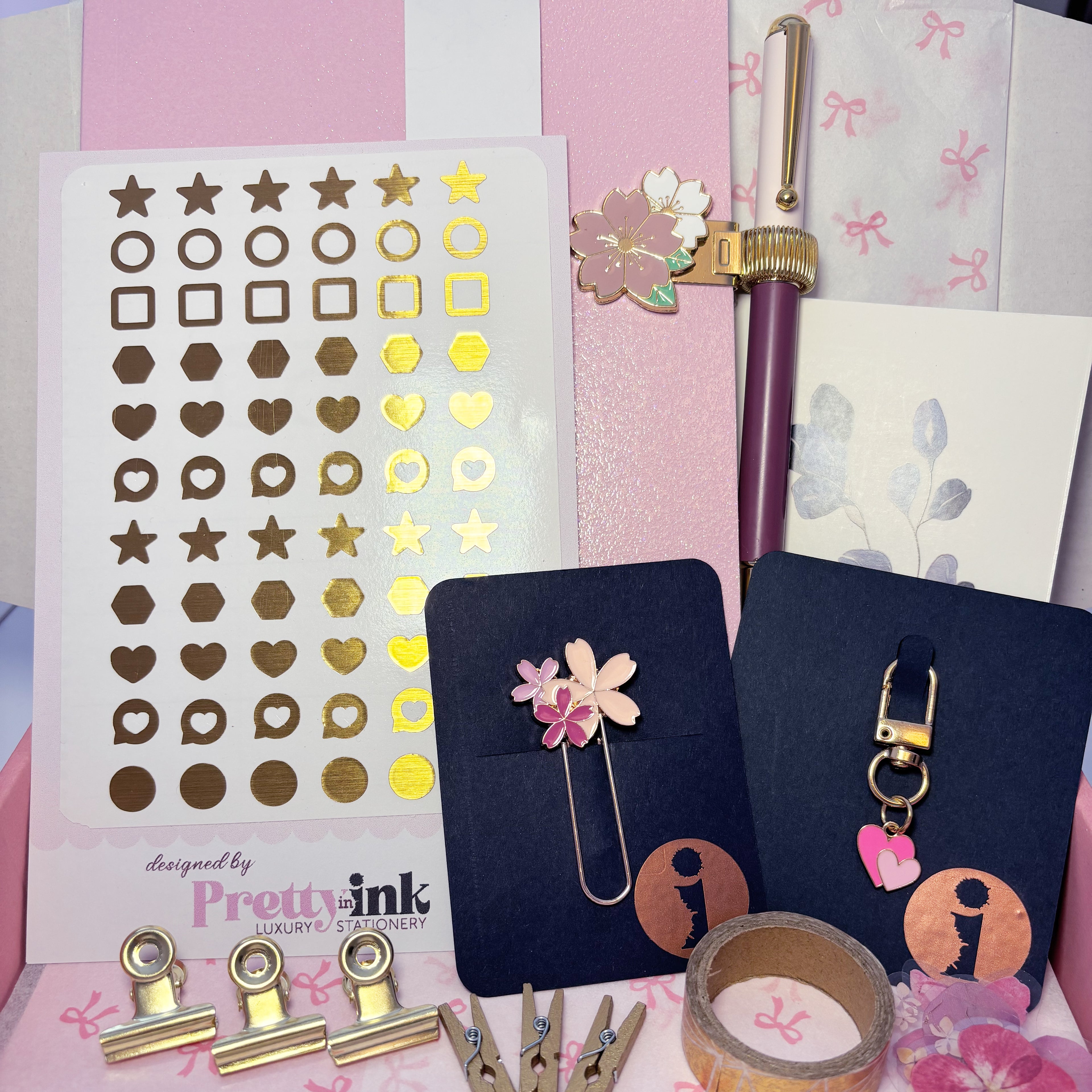 Pink & Gold Stationery Gift Box
