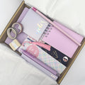 Stationery Gift Box collated in tones of Purple and Gold