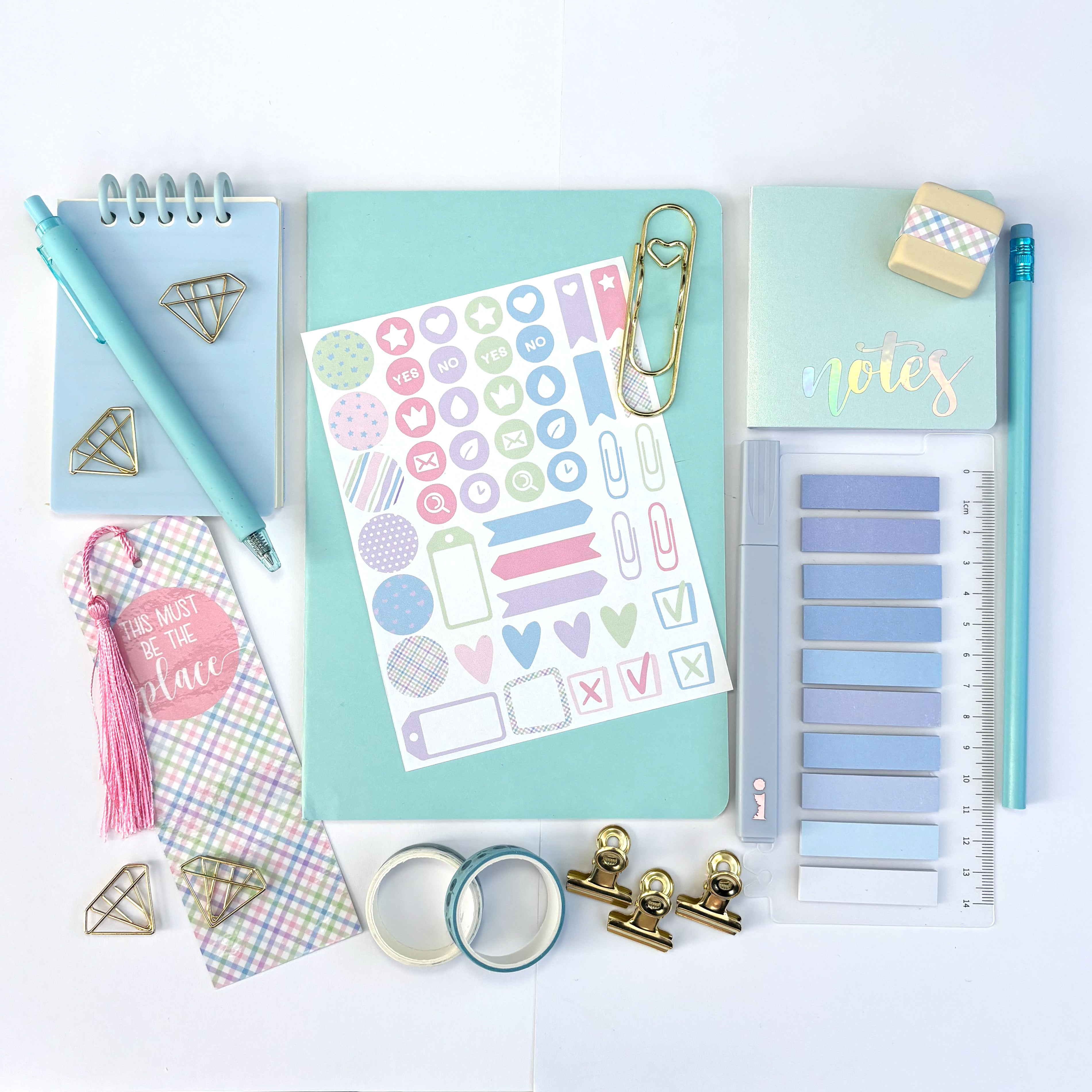 Stationery Gift Box collated in tones of Blue and Gold