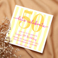 Striped 50th Birthday invite