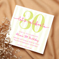 Striped 30th Birthday invite