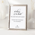 Cosy Blanket Personalised Wedding Sign