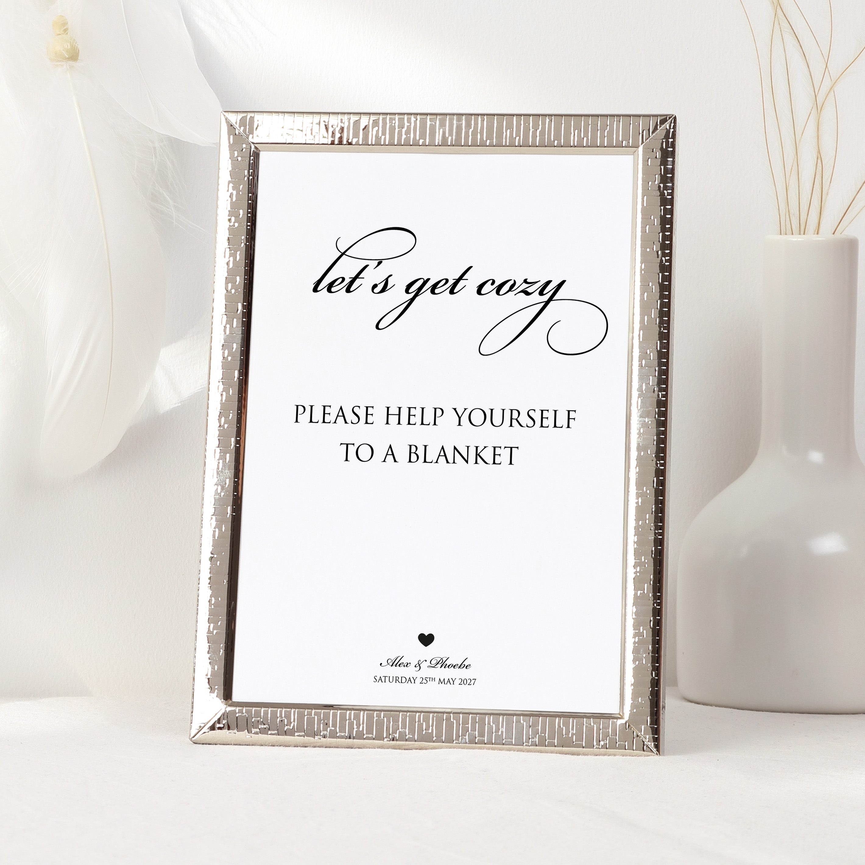 Blanket Personalised Wedding Sign
