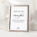 Glow Stick Personalised Wedding Sign