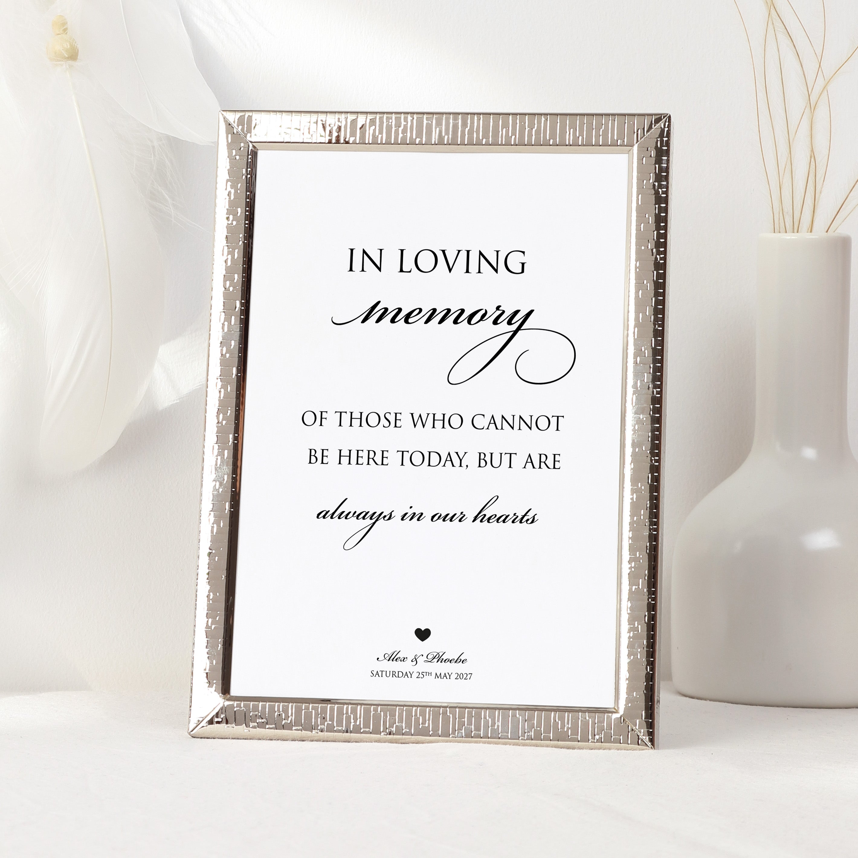 In Loving Memory Personalised Wedding Sign