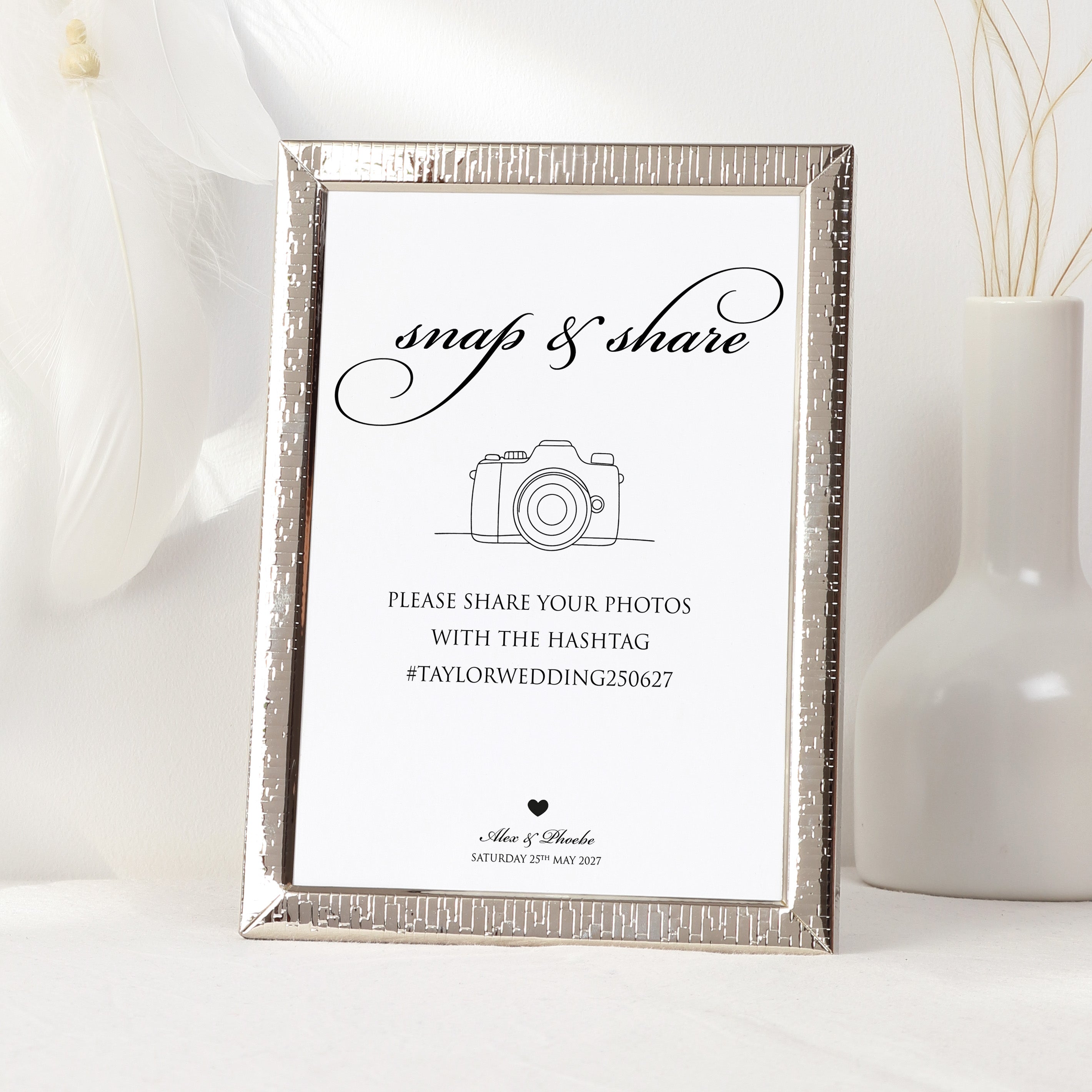 Snap & Share Photography Personalised Wedding Sign