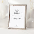 Bubbles Personalised Wedding Sign