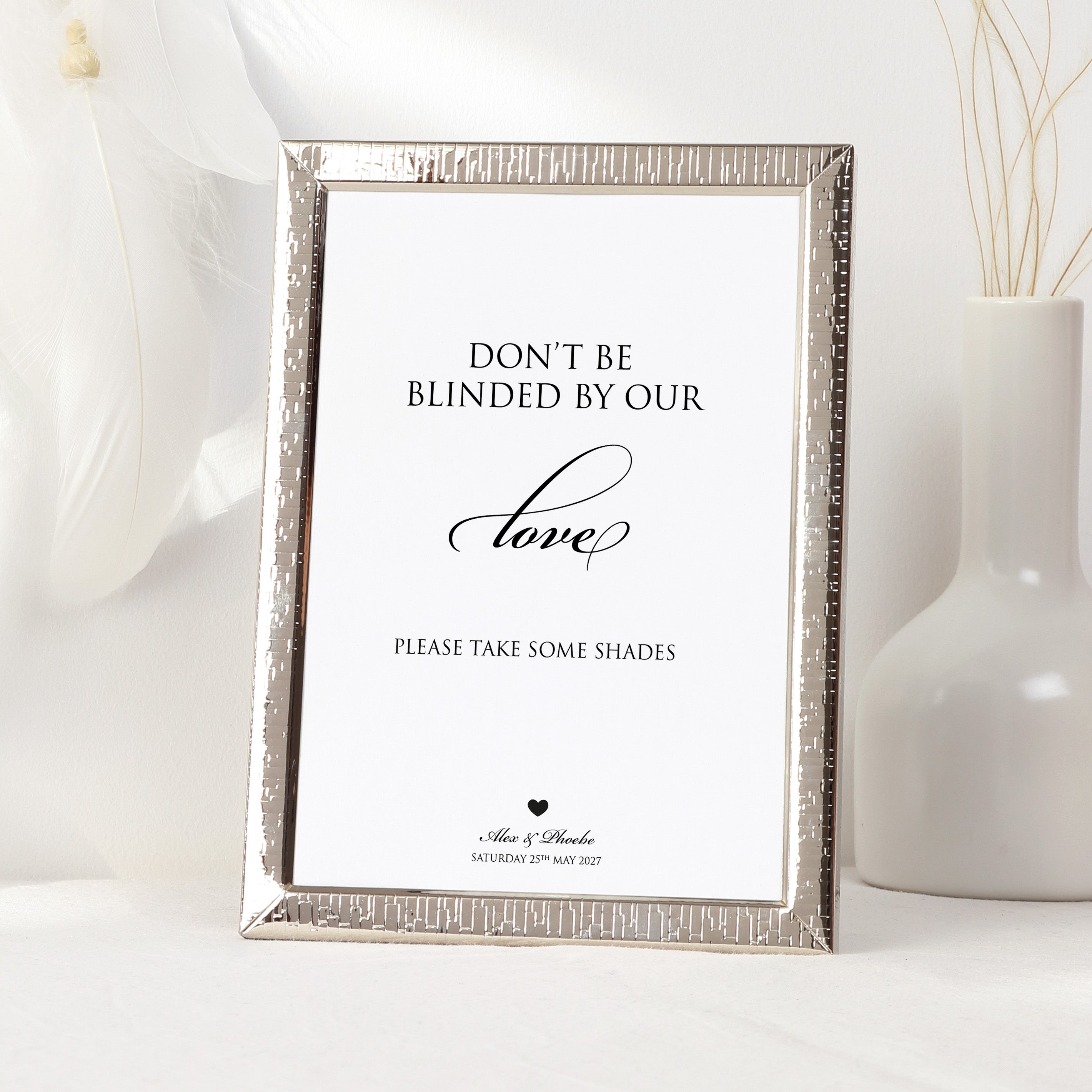Sunglasses Personalised Wedding Sign