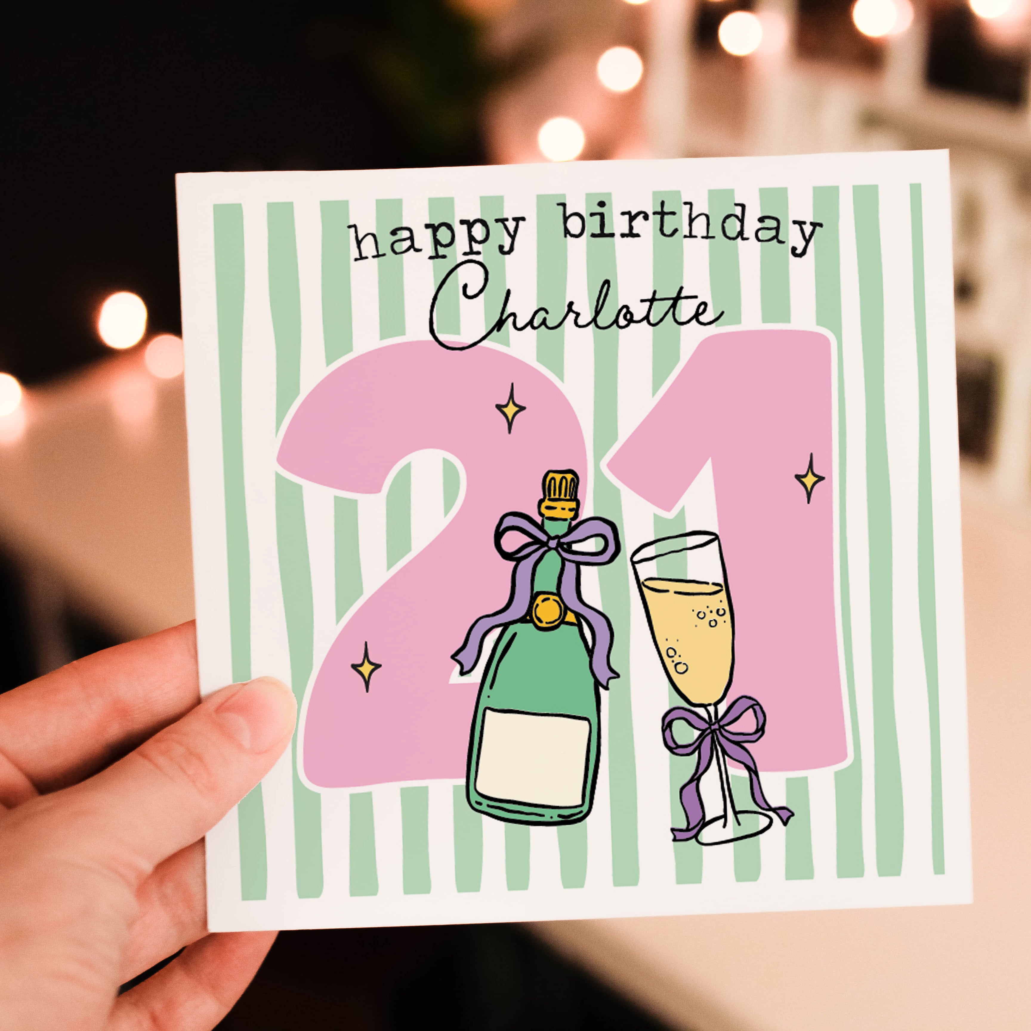 Milestone Champagne Birthday Card