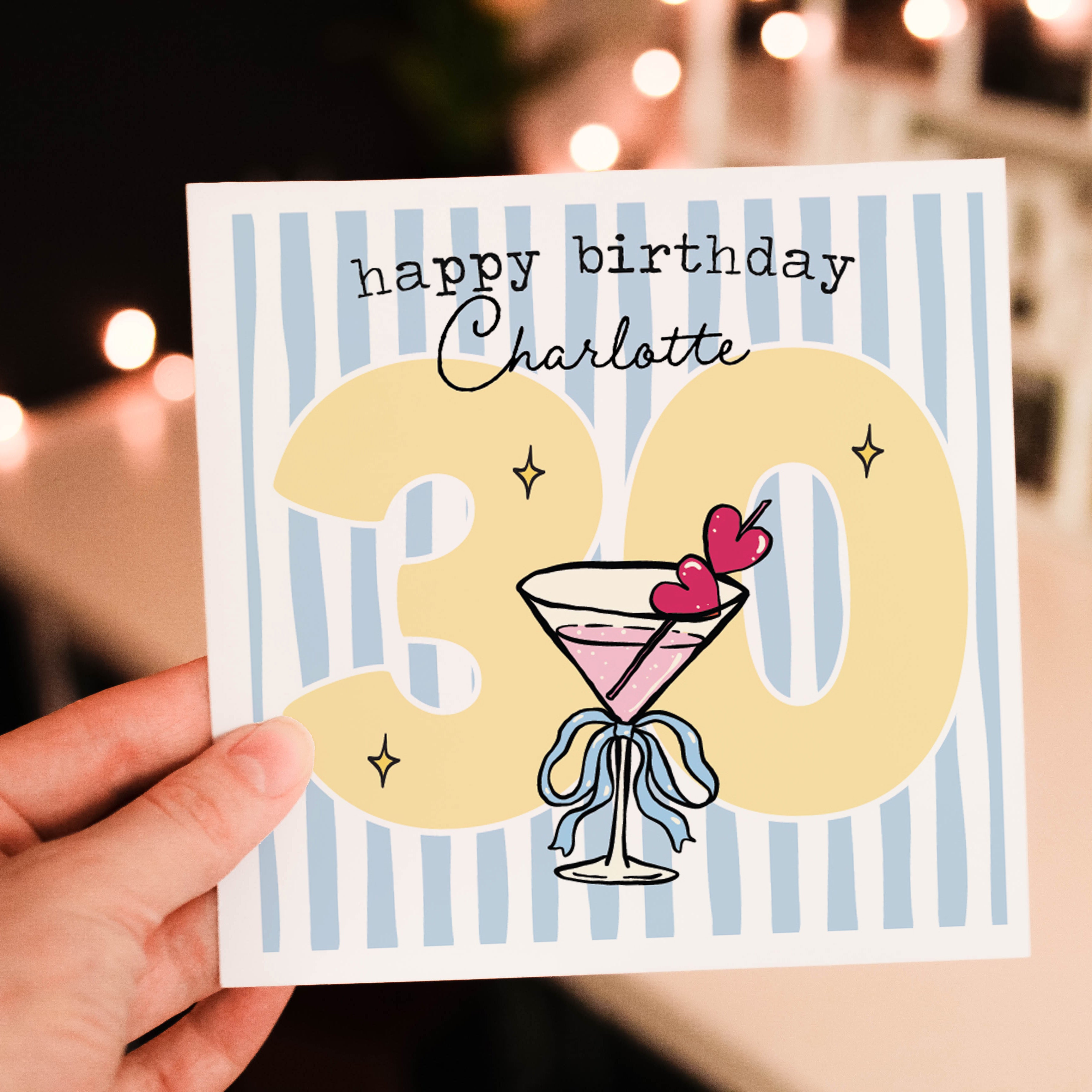 Milestone Cocktail Birthday Card