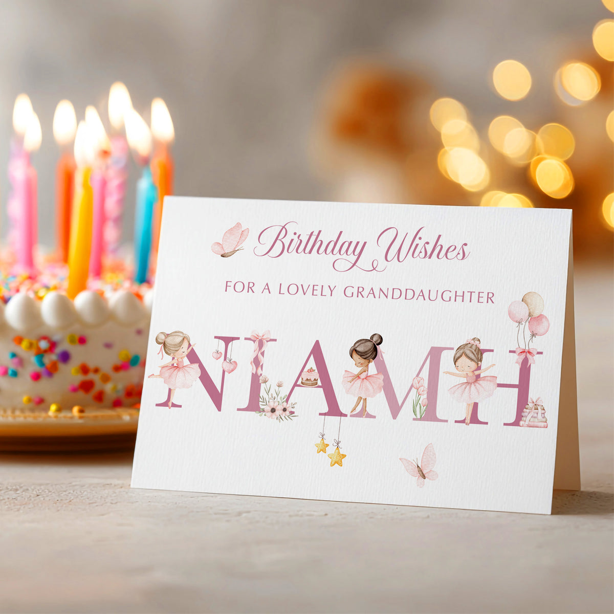 Ballet Dancer Personalised Birthday Card