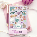 Cute cooking themed sticker sheet