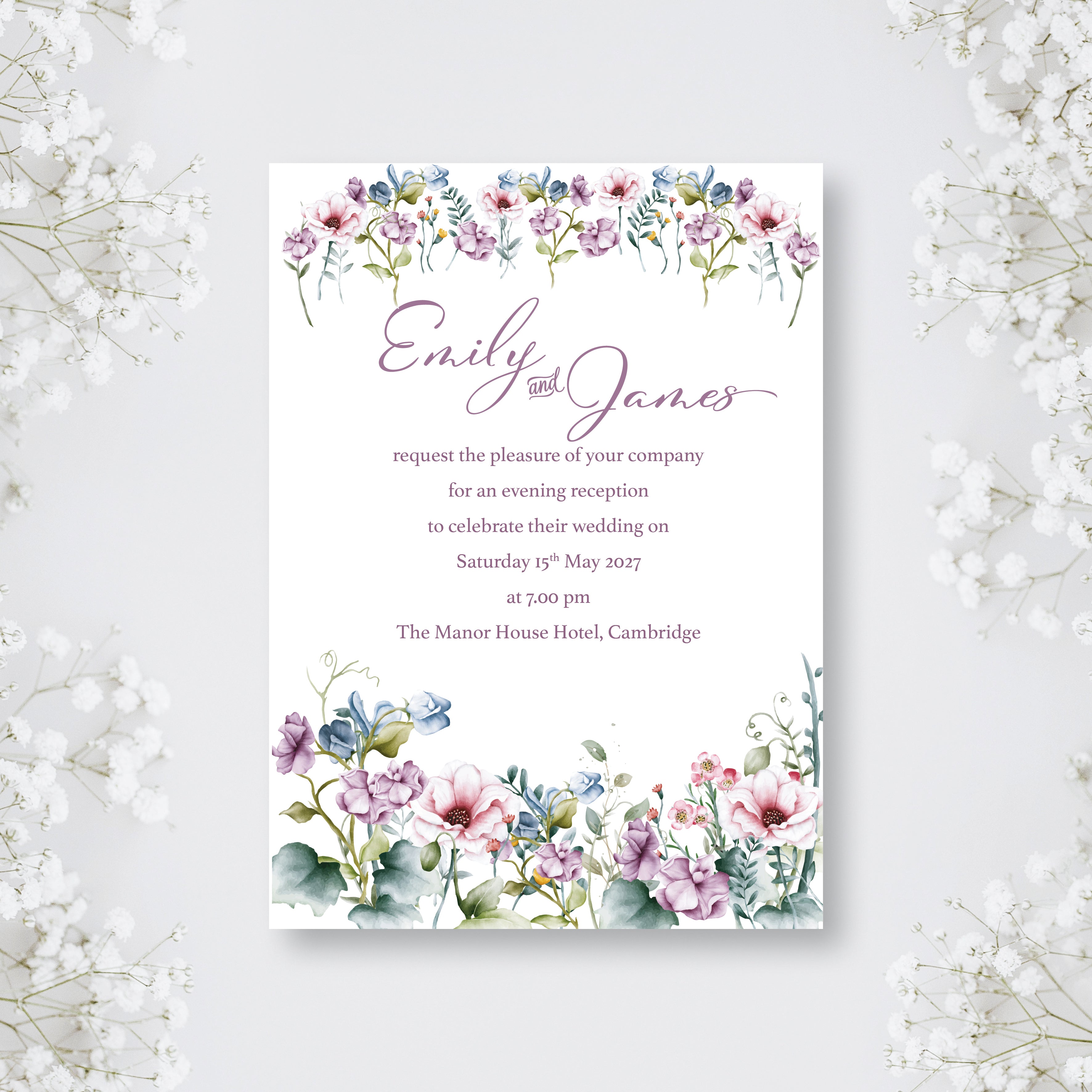 Evening Wedding Invitation