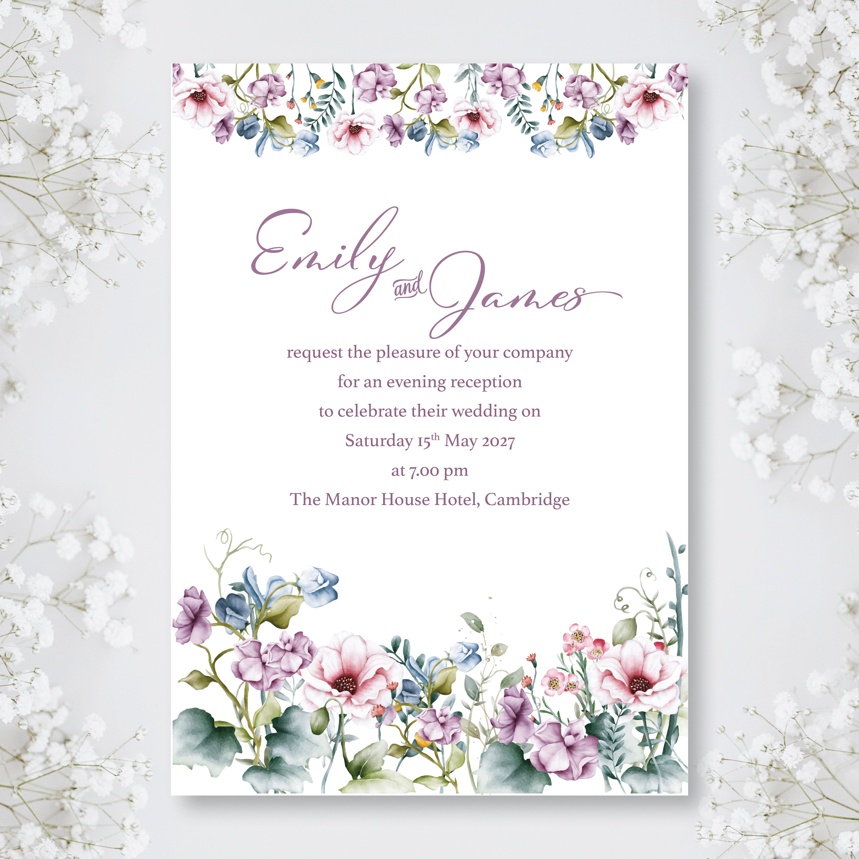 Evening Wedding Invitation