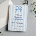 Bow Striped Save the Date Cards