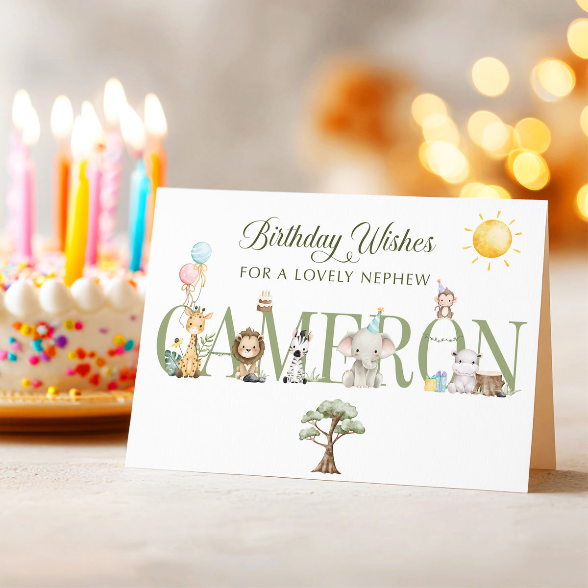 Jungle Personalised Birthday Card