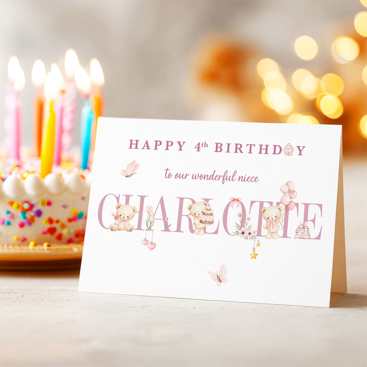 Teddy Bear Personalised Birthday Card