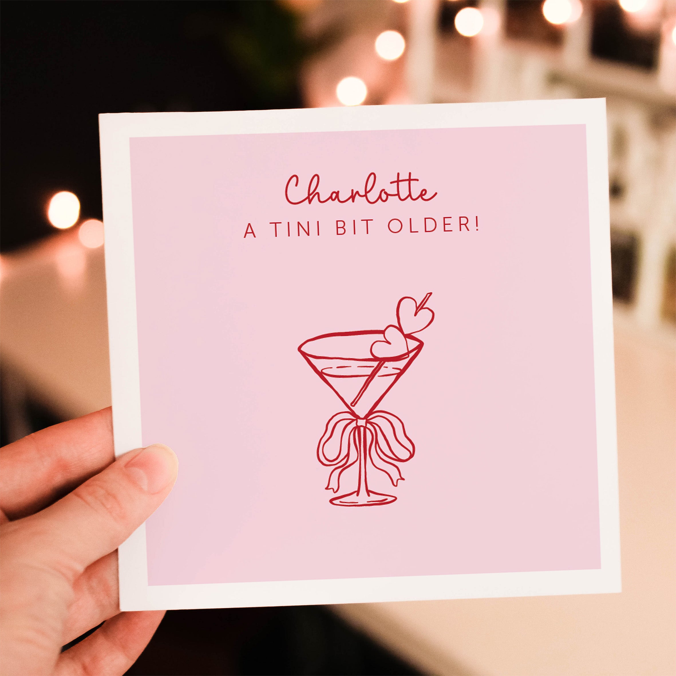 Martini Birthday Card
