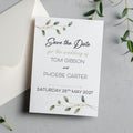 Leaf Design Save the Date Cards