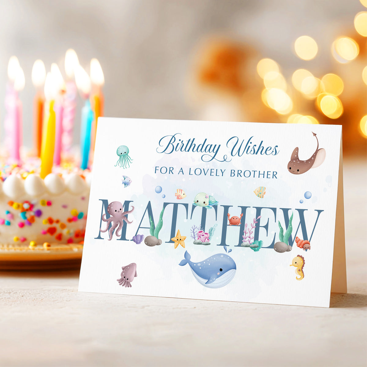 Under the Sea Personalised Birthday Card
