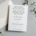 Jade Floral Save the Date Cards